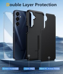 FNTCASE for Galaxy A17/A16 5G Phone Case – Samsung For A17/A16, Black