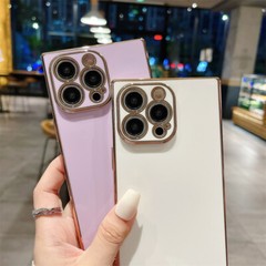 Electroplated Solid Color Case Cover For iPhone 15 Pro Max 14 13 12 XR 7
