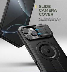 Dexnor Case for iPhone 16 Pro Max Magnetic Rugged Shockproof with Camera Cover