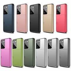 For Samsung Galaxy S24 S23 Ultra S22Plus S21 Note20 Card Slot Holder Wallet Case