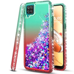 For Samsung Galaxy A12 Case Phone Cover Glitter Bling +Tempered Glass Protector