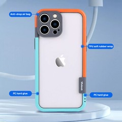 Bumper Case For iPhone 16 Pro Max 15 14 13 PC+TPU Phone Frame Lens All-inclusive