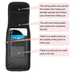 For Motorola Moto G10 G20 G30 G40 G50 G60 G100 Nylon Holster Case with Belt Clip