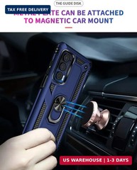 Compatible with Motorola Moto Edge 2021/5G UW Case, HD Screen Protectors, Milita
