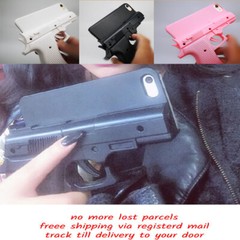Case For iPhone 5 : 14 Pro Max X XS Max XR Plus Toy Pistol Gun Silicone Cover