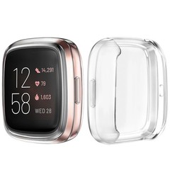 For Fitbit Versa TPU Case Waterproof Screen Protector Cover Versa 2 3 Lite