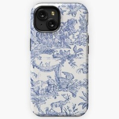 Rare Blue Toile – English – French countryside iPhone Samsung Galaxy Case