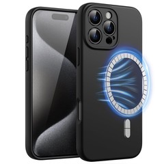 Magnetic Silicone Case for iPhone 16 Pro 6.3-Inch, Compatible with MagSafe