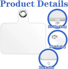 50 PCS Phone Lanyard Tabs, Universal Phone Tether Tabs, Clear Tether Tab for Cel