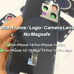 Back Glass Replacement Big Cam Hole Rear Cover Lot For iPhone 14 15 Plus Pro Max