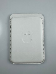 Original Genuine Apple Magsafe leather wallet engineering White support Find My