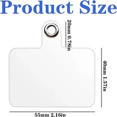 50 PCS Phone Lanyard Tabs, Universal Phone Tether Tabs, Clear Tether Tab for Cel