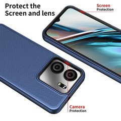For BLU View 5 Phone Case with Tempered Glass Screen Protector,Dual Layer Heavy