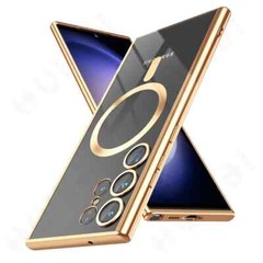 For Samsung Galaxy S24 Ultra Plus Clear Case Magnetic Mag Safe Plating Cover
