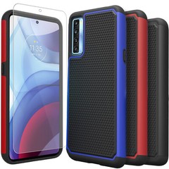 For TCL 20S / 20 Pro 5G Case, Shockproof Armor Cover + Tempered Glass Protector