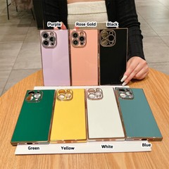 Electroplated Solid Color Case Cover For iPhone 15 Pro Max 14 13 12 XR 7