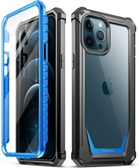 For iPhone 12 Pro Max Case | Poetic [Dual Layer] Shockproof Clear Cover Blue