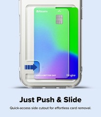 For iPhone 17 | Ringke [Fusion Card] Slim Clear Wallet Card Holder Case