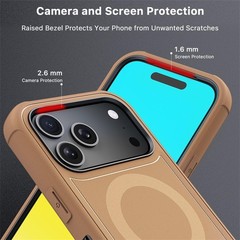 Detachable Belt Clip Holster Hybrid Case with Kickstand for iPhone 17/17 Pro Max