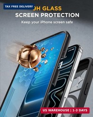Miracase for iPhone 17 Pro Max Case 6.9″ Full-Body Phone Case with Built-in Glas