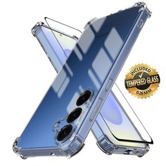 For Samsung Galaxy S26 Ultra S26+ Clear Slim TPU Phone Case + Screen Protector